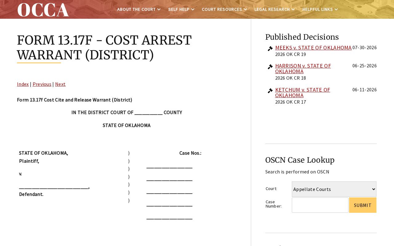 Pittsburg County bench warrants cost cite and release form